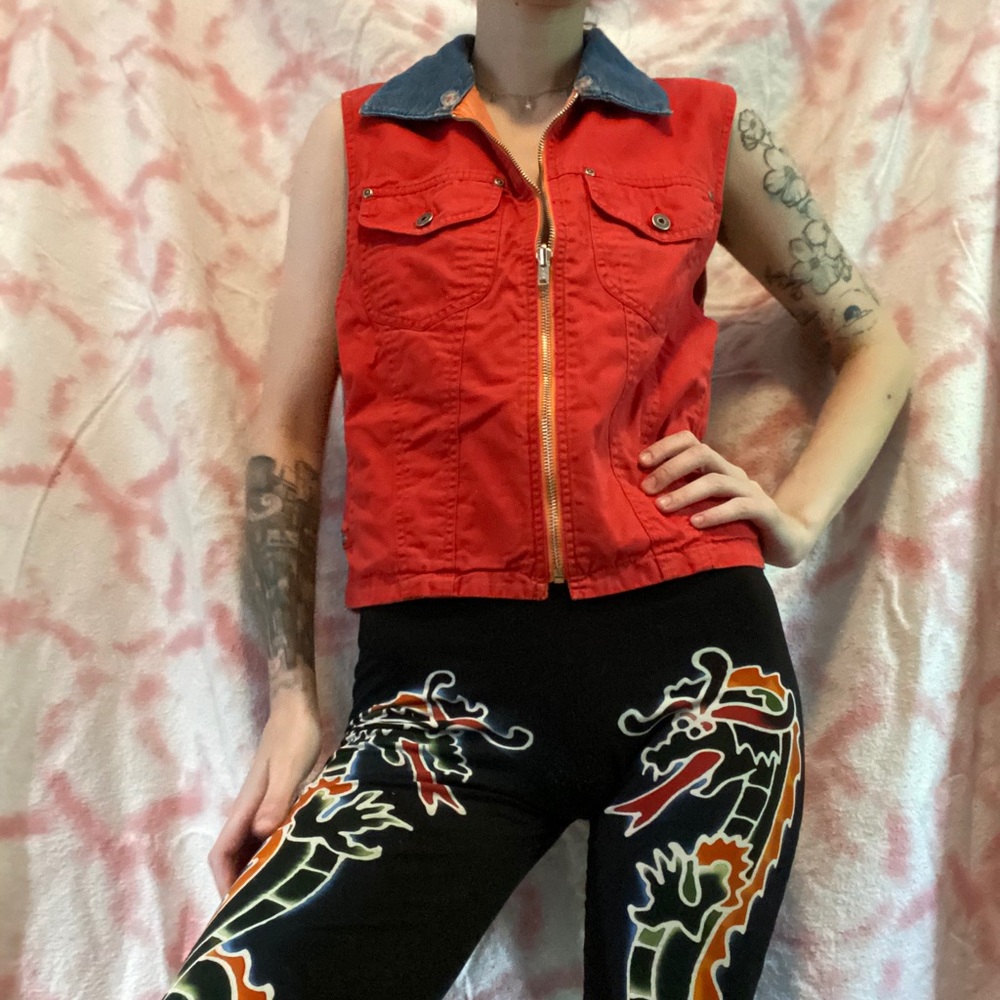 Reversible Multi-Colour Denim Vest - Picture 2 of 4